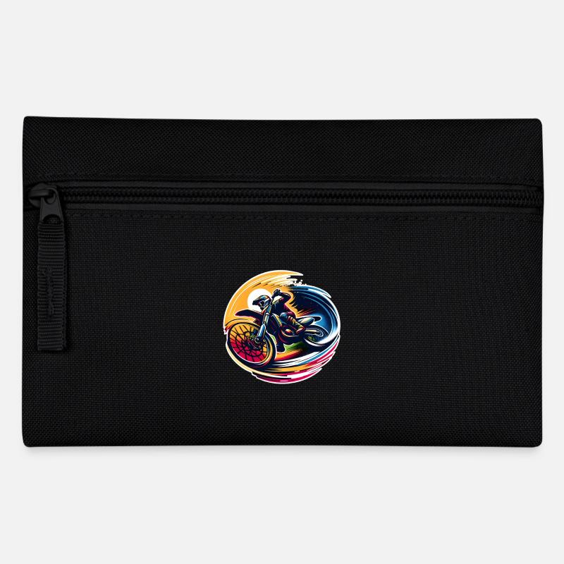 Motocross - Federtasche - Schwarz