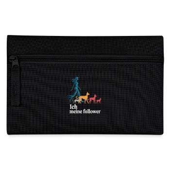 Me & My Followers – Dog Humor Design - Pencil Case - black - Front