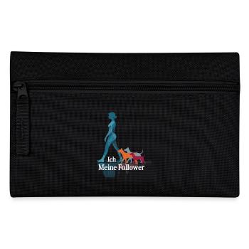 Ich & meine Follower – Hundehumor Design - Federtasche - Schwarz - Vorne