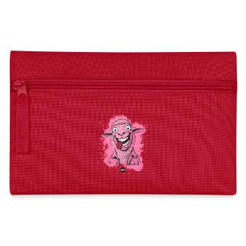 Wollig aus den Angeln gehoben - Federtasche - Rot - Vorne