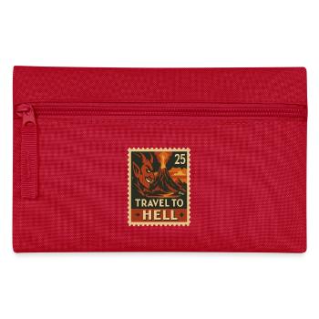 Teuflische Reise zur Hölle als Briefmarke - Federtasche - Rot - Vorne