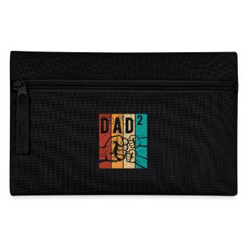 Dad 2 - Dad of two children - Team - Family - Pencil Case - black - Front