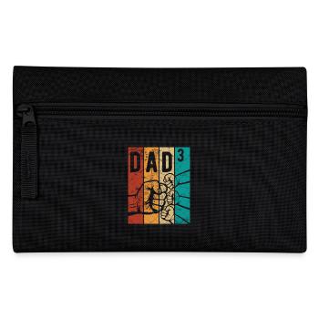Dad 3 - Dad of three children - Team - Family - Pencil Case - black - Front