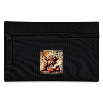 Ramen Highland Cow Grunge Poster Style - Federtasche - Schwarz - Vorne