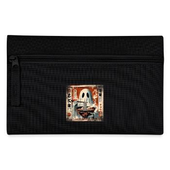 Ramen Ghost Grunge Poster Style - Pencil Case - black - Front