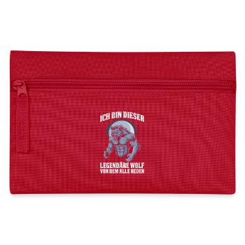 Alpha Wolf BIN DER LEGENDÄRE WOLF Lustiges - Federtasche - Rot - Vorne