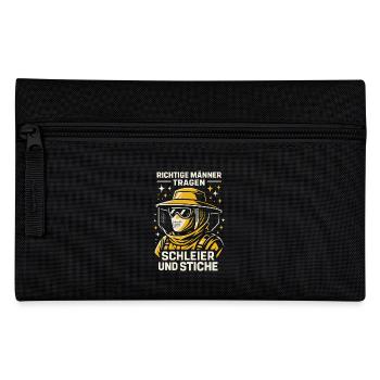 Bees Beekeeper Right Men Wear Veil - Pencil Case - black - Front