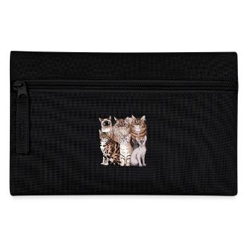 Verschiedene Katzenrassen Illustration - Federtasche - Schwarz - Vorne