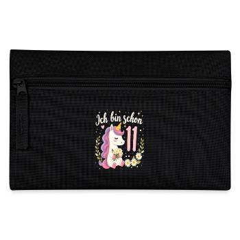 Licorne mignonne 11e anniversaire pour les filles - Trousse - noir - Devant