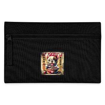 Ramen French Bulldog Dog Grunge Poster St - Pencil Case - black - Front