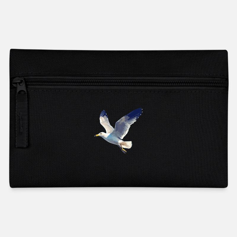 Möwen Möwe - Federtasche - Schwarz