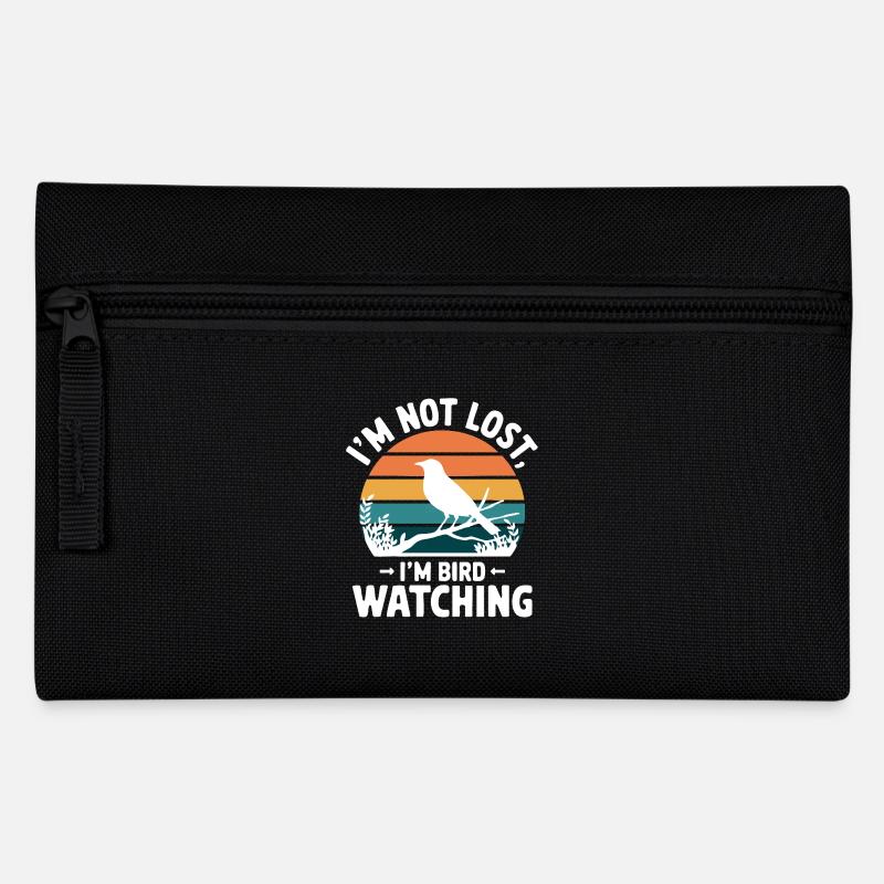 Bird Watching – Funny Nature Lover Design - Federtasche - Schwarz