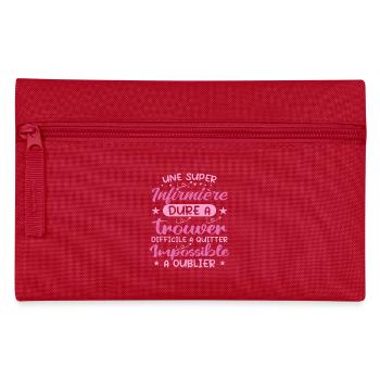 A Super Nurse - Nurse Gift - Pencil Case - red - Front