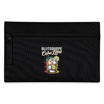 Blutgruppe Cuba Libre Cocktail Barkeeper - Federtasche - Schwarz - Vorne
