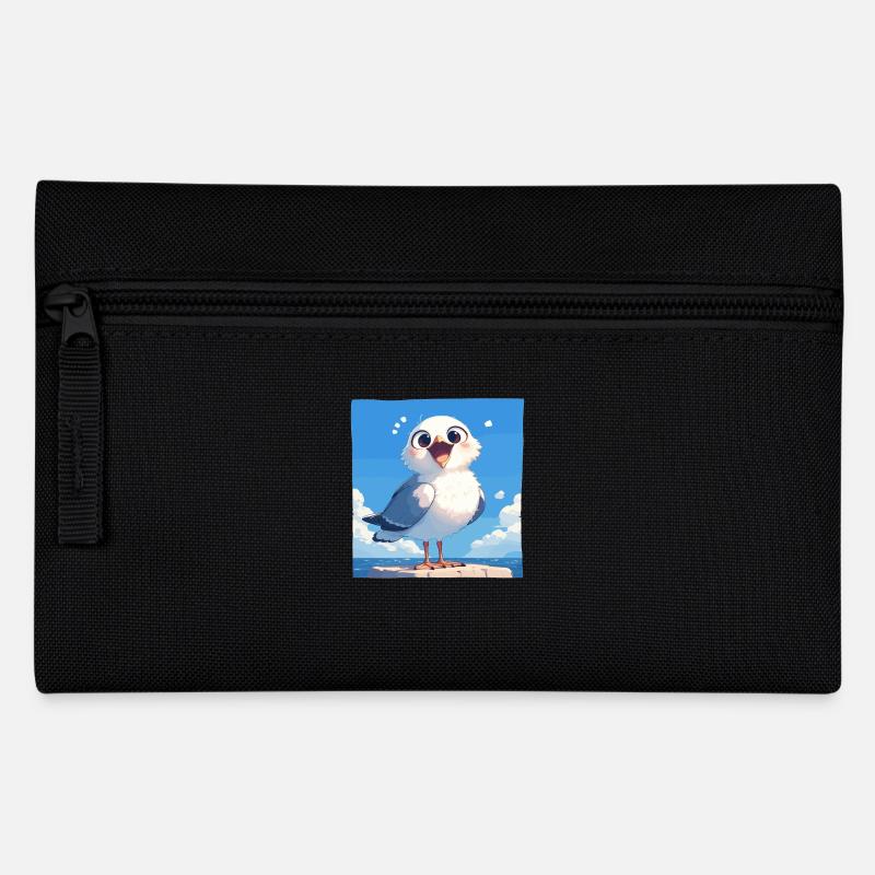 Möwen Möwe - Federtasche - Schwarz