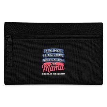Da ist Mama – Heldin im Reimchaos - Federtasche - Schwarz - Vorne
