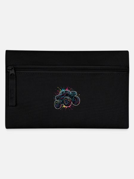 Monster Truck Neon Farben - Federtasche - Schwarz
