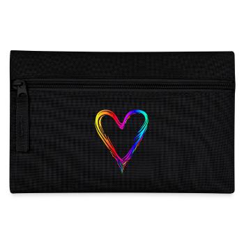 Colorful Heart Rainbow Gradient - Pencil Case - black - Front