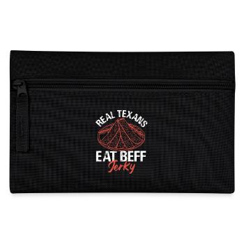 Real Texans Eat Beef Jerky Texas Dried Meat - Federtasche - Schwarz - Vorne