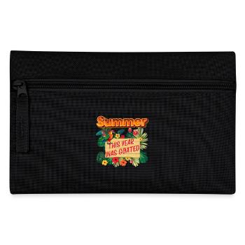 Funny Last Day Of School Bruh This Year Was Goated - Pencil Case - black - Front