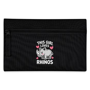 Nashorn Spruch Nashörner Lustiges Nashorn Geschenk - Federtasche - Schwarz - Vorne