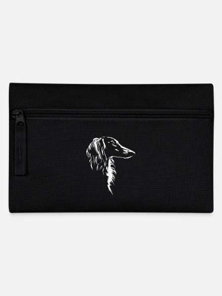 Saluki Silhouette Hunde Hund Wilsigns - Federtasche - Schwarz