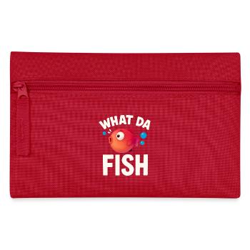 - Dessin animé de poisson globe drôle - Trousse - rouge - Devant