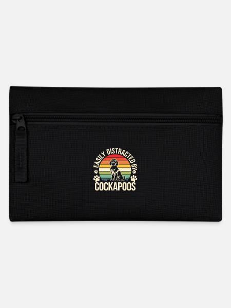 Easily Distracted By Cockapoos – Vintage Look für - Federtasche - Schwarz