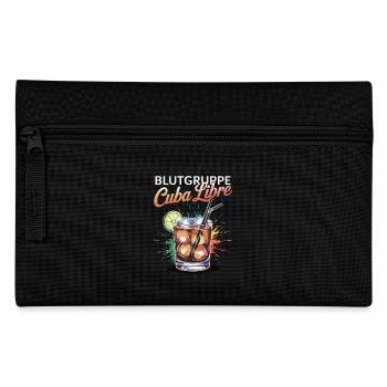 Blutgruppe Cuba Libre Cocktail Barkeeper - Federtasche - Schwarz - Vorne