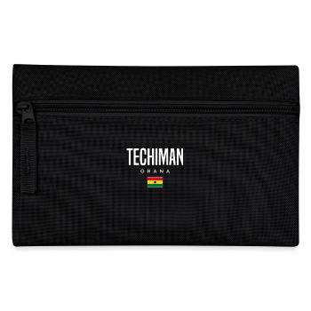Techiman Ghana - Federtasche - Schwarz - Vorne