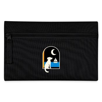 Voilier d’observation des chiens sous la lune - Trousse - noir - Devant