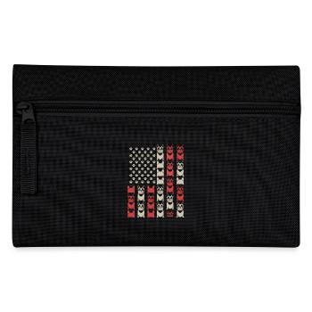 Bouledogues Français Drapeau Chien Pattes Motif - Trousse - noir - Devant