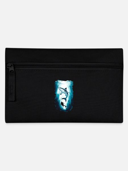 Aventure sous-marine avec requin et plongeur - Trousse - noir