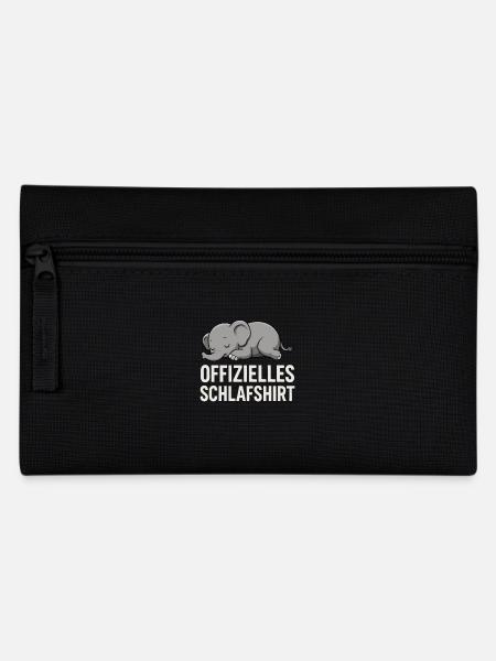 Offizielles Schlafshirt mit süßem Elefanten - Federtasche - Schwarz