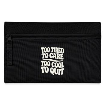 Too Tired to Care Too Cool to Quit - Federtasche - Schwarz - Vorne