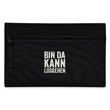Bin da – kann losgehen Shirt - Federtasche - Schwarz - Vorne