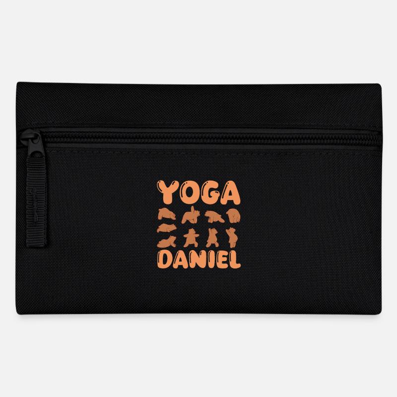 Katze Yoga Daniel - Federtasche - Schwarz