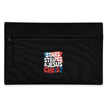 Amerikanischer Gläubiger Christ July 4th Jesus - Federtasche - Schwarz - Vorne
