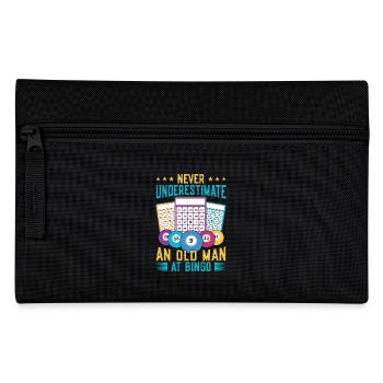 Bingo Game Underestimate An Old Man Bingo - Pencil Case - black - Front