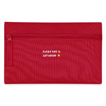 Jeder Tag Ist Samstag Sonne Wochenende Urlaub Frei - Federtasche - Rot - Vorne