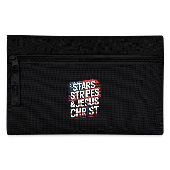 Amerikanischer Gläubiger Christ July 4th Jesus - Federtasche - Schwarz - Vorne