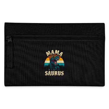 Maman Saurus - T-Rex - Tyrannosaure - Cadeau - Trousse - noir - Devant