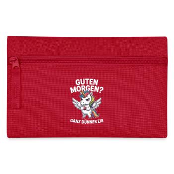 Good morning? Very thin ! Funny Unicorn - Pencil Case - red - Front