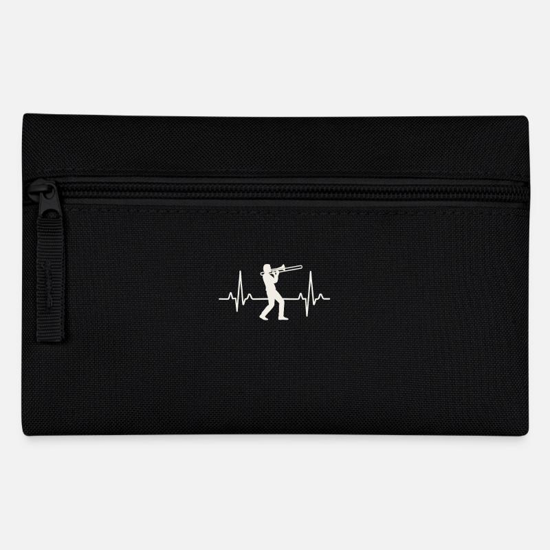 Trombone Herzschlag – Musiker & Posaune Design - Federtasche - Schwarz