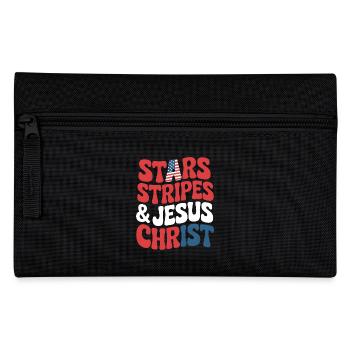 Amerikanischer Gläubiger Christ July 4th Jesus - Federtasche - Schwarz - Vorne