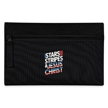 Amerikanischer Gläubiger Christ July 4th Jesus - Federtasche - Schwarz - Vorne
