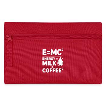 E=MC2 Physics Saying Caffeine Nerd Energy Coffee - Pencil Case - red - Front