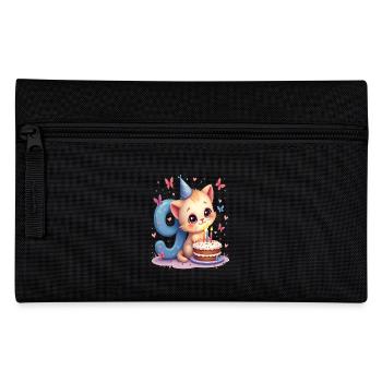 chaton mignon fille 9e anniversaire - Trousse - noir - Devant
