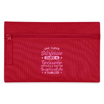 Ein Super Surfer - Surfer Geschenk - Federtasche - Rot - Vorne