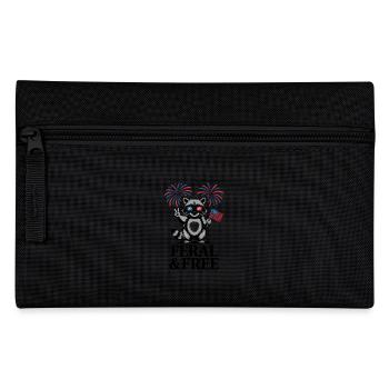 Feral & Free Raccoon Party Independence Day - Pencil Case - black - Front
